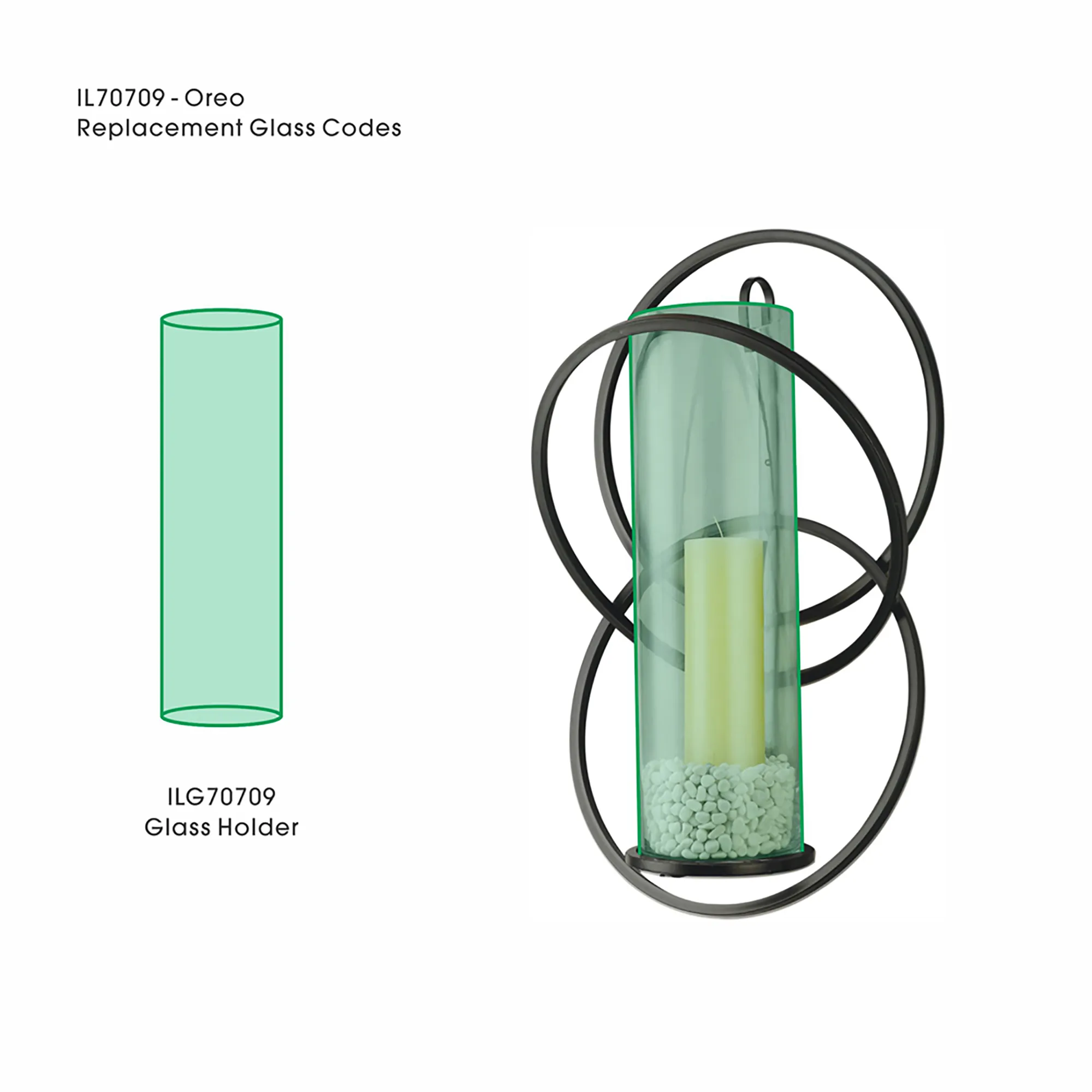 ILG70709  Glass Holder For IL70709/10/11/60/61/82/83/84/85/86/87